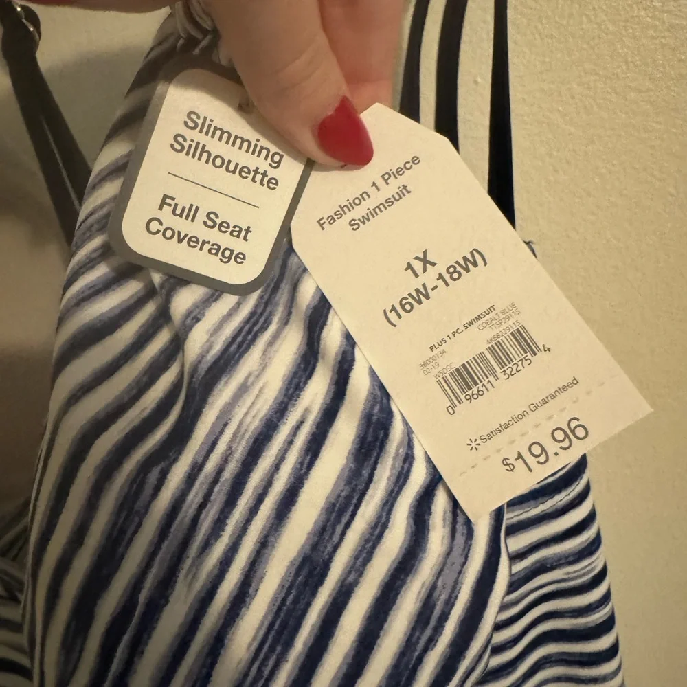 2 for $20 💋 NWT blue & white striped one piece - Picture 5 of 5